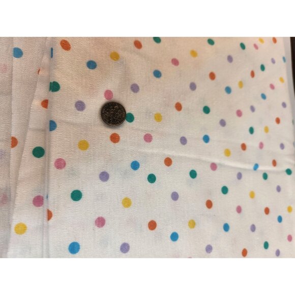 Rainbow Polka Dot White Stretch Knit Fabric 1 Yard X 60" Wide Sewing Material - Picture 4 of 9